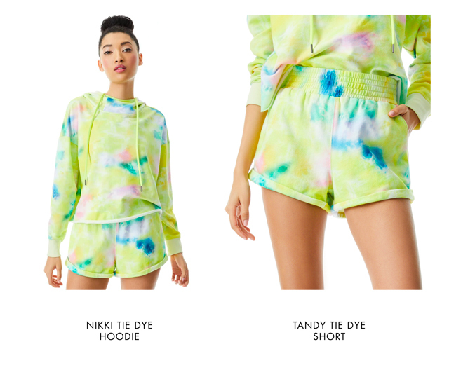 NIKKI TIE DYE HOODIE AND TANDY TIE DYE SHORT