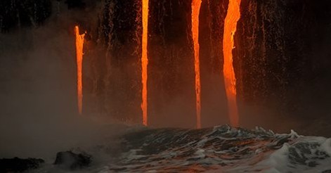 Estas espectaculares fotografías de lava derritieron la cámara de un dron