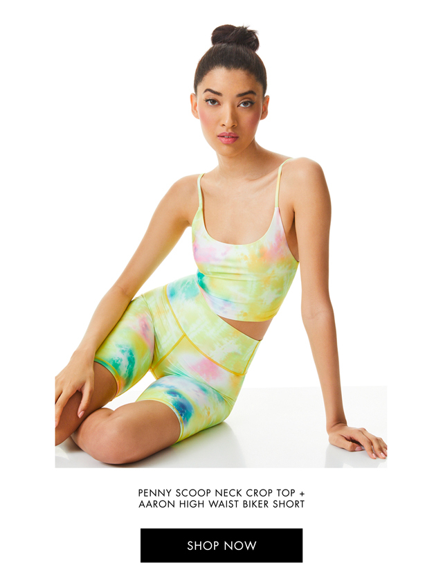 PENNY SCOOP NECK CROP TOP AND AARON HIGH WAIST BIKER SHORT