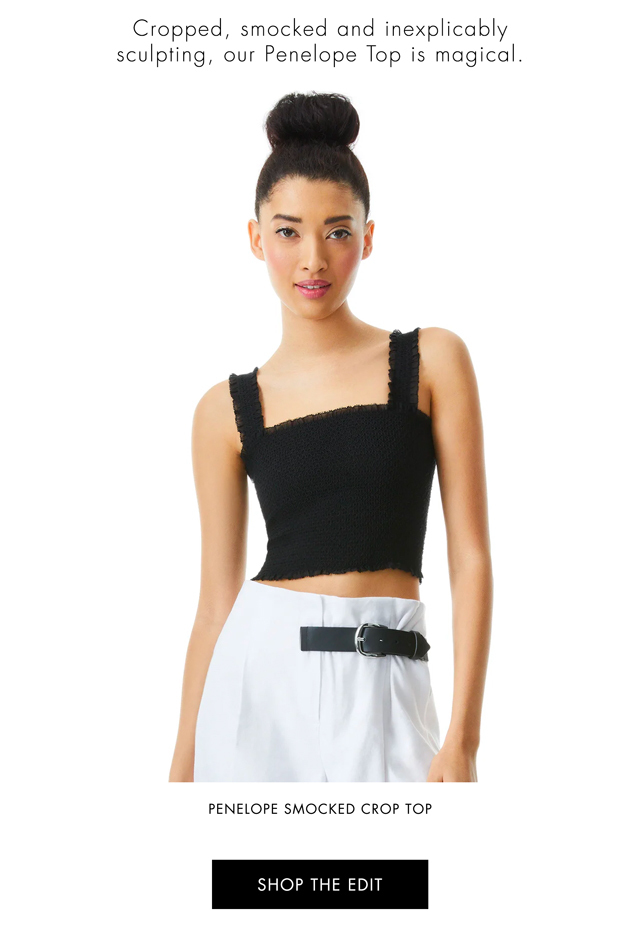 PENELOPE SMOCKED CROP TOP