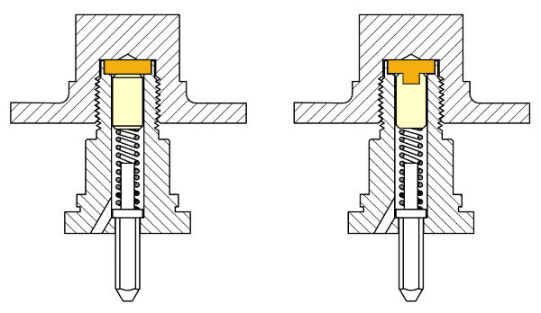 新旧シール断面図