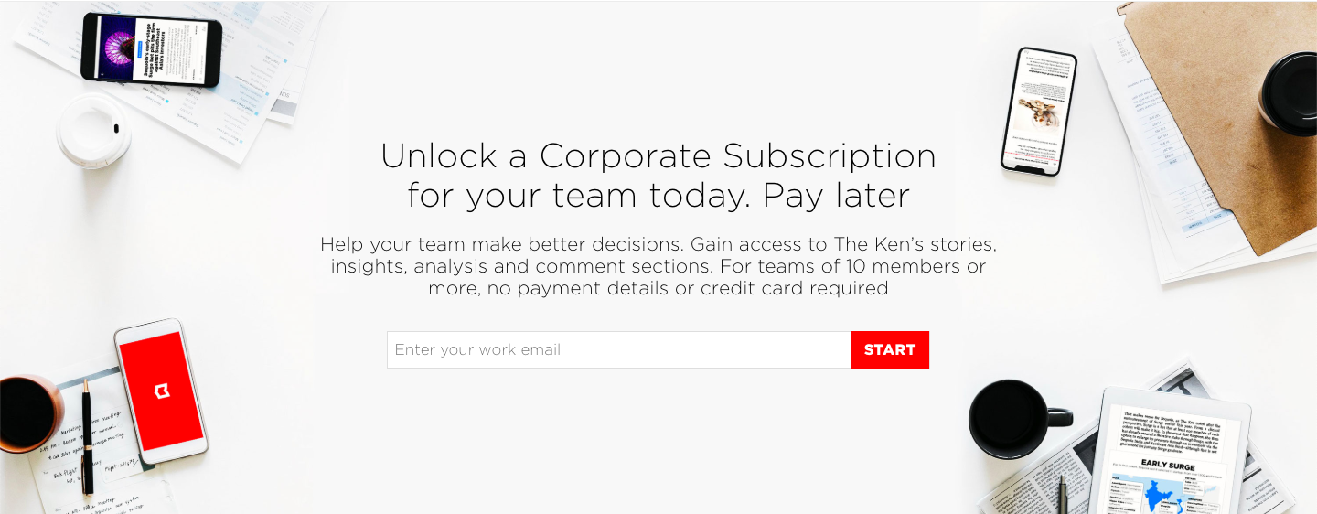 Get a subscription to The Ken for your team