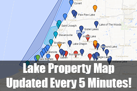 Inland Lake Map, See all lakefront and waterfront property for sale.