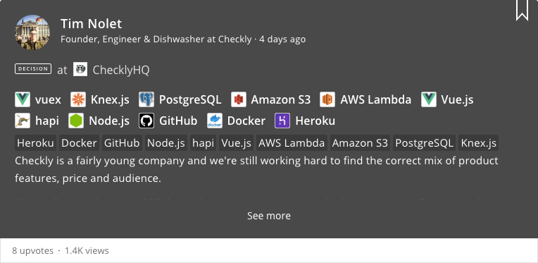 StackShare Decision of the Week