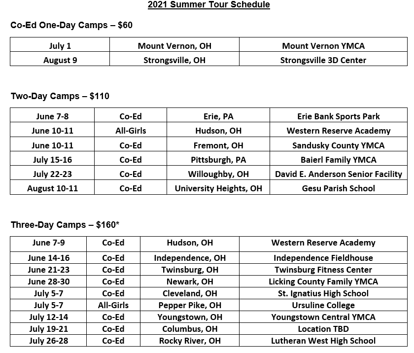 Cavs Home Schedule 2022 Cavs Academy Announces 2021 Tour Schedule - Wfmj.com