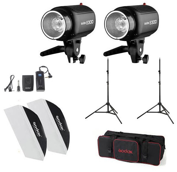 Kit - Flash GOdox 2 Cabezales 250W C/U Serie E